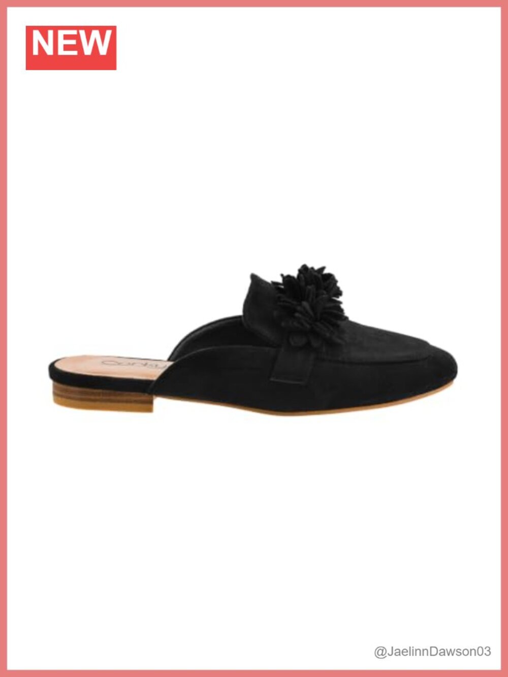Women's Moc Toe Slip On Flat Mule Loafers 3D Floral Faux Suede